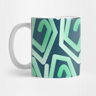 Pastel green spirals Mug